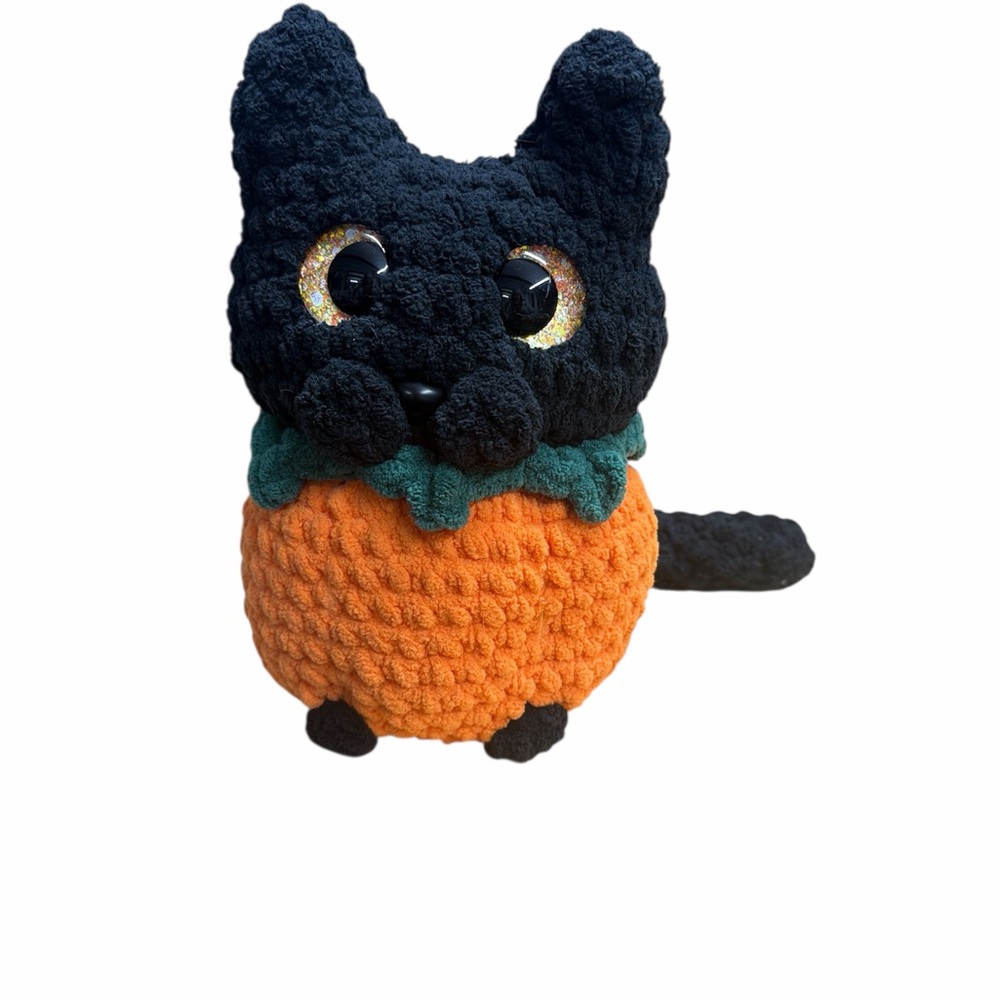 Plush Black and Orange Toy